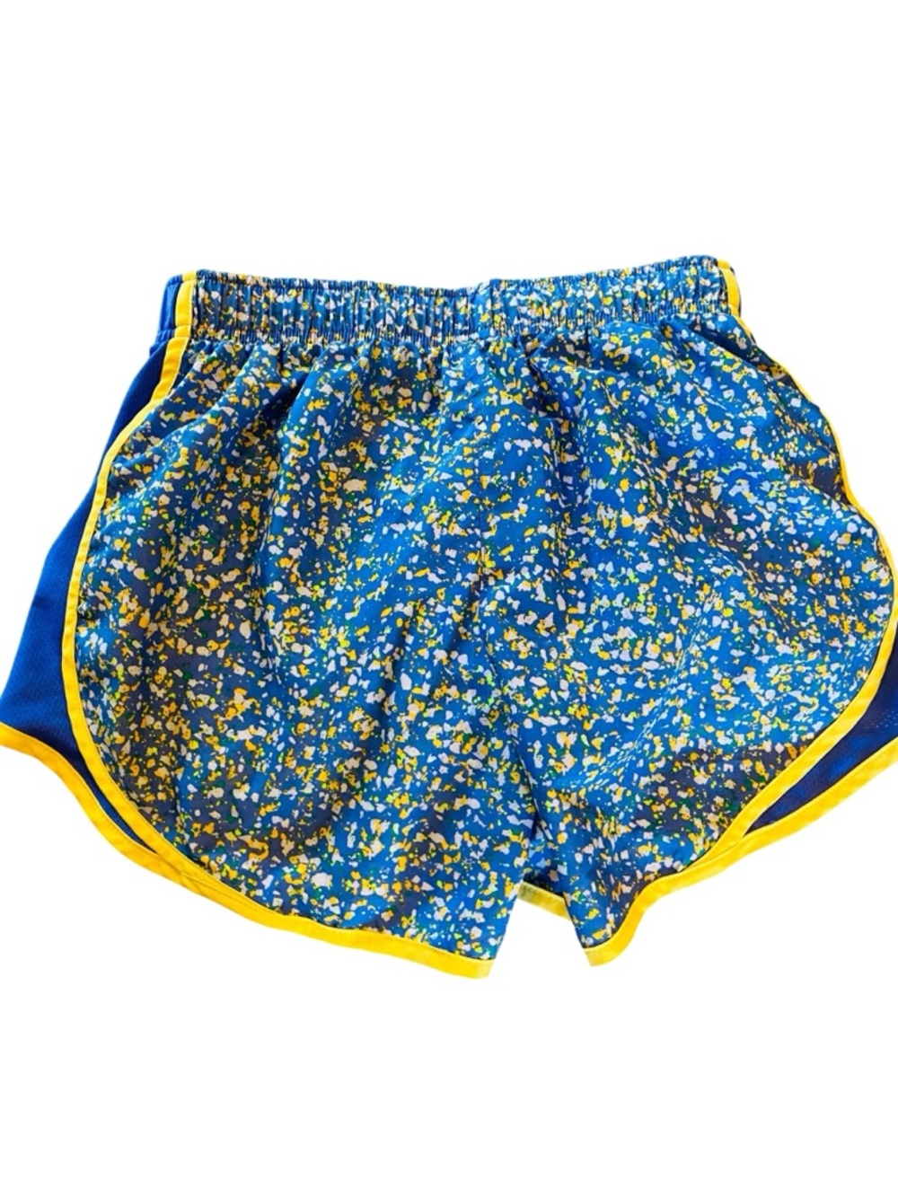 NIKE Purple Yellow Dot Running Shorts - Picture 2 of 5